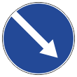 Дорожный знак 4.2.1 «Объезд препятствия справа» (металл 0,8 мм, III типоразмер: диаметр 900 мм, С/О пленка: тип Б высокоинтенсив.)
